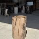 Brown and black petrified wood side table H35 D27 - 3333