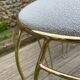 Pair of vintage 1960 stools in gold metal