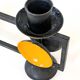 Danish Cast Iron Candelabra | Midcentury Pop Art