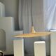 Large suspension, rattan luminaire in hat shape D:80cm