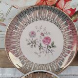 Head to head in porcelain Bavaria 6 pieces floral decoration and gilding