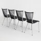Set of 4 chairs "scoubidou", France, 1960s