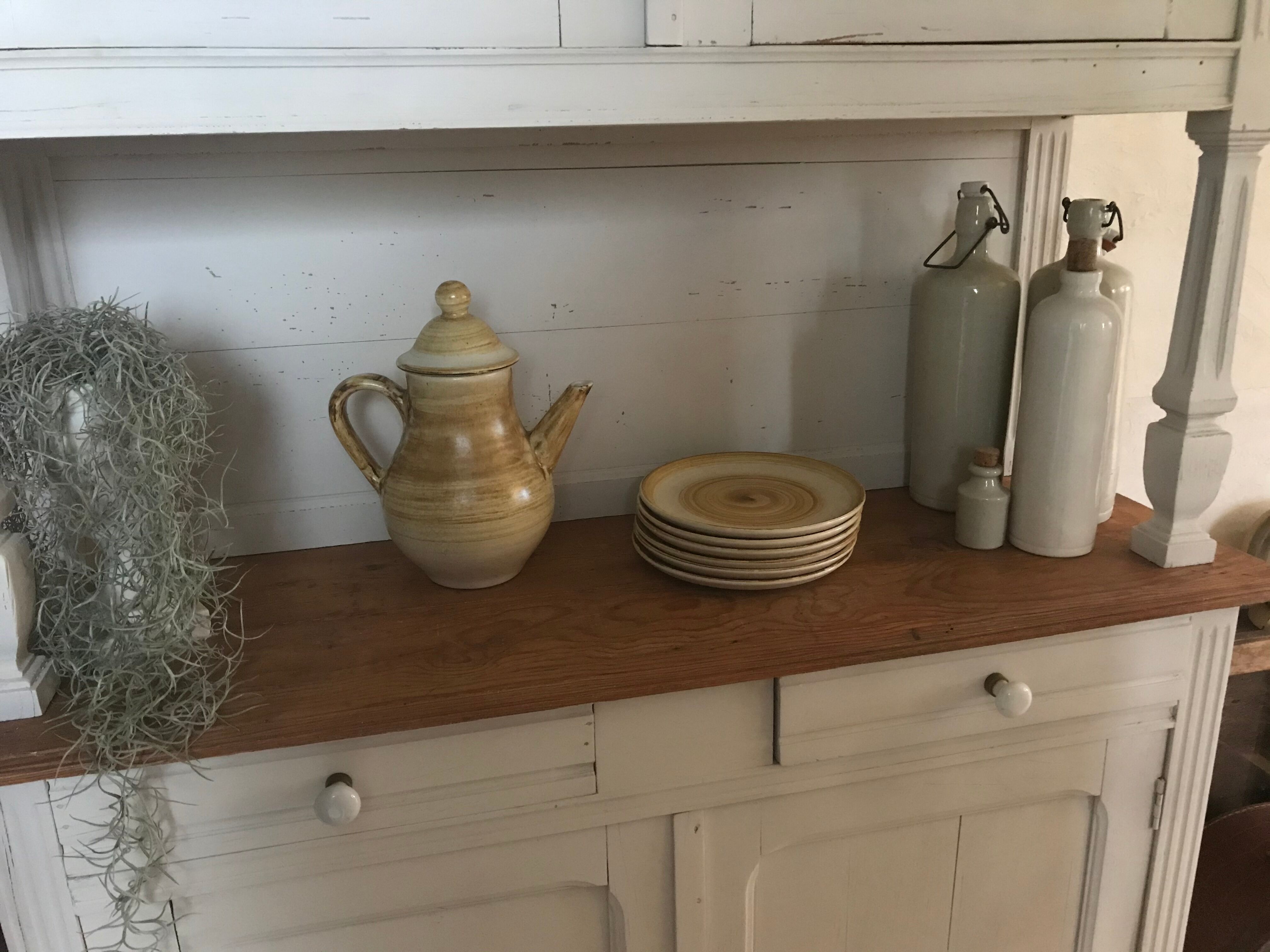 Vintage Longchamp sandstone coffee maker