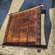 Coffee table elephant saddle in metal and copper wood