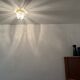 Brass and Glass Flush Light by Glashütte Limburg