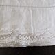 Old linen sheet - Encrypted BB - With openwork edging and lace on the bottom - Dimensions: 300x220cm