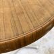 Brown table n1 round bistro bar cafe terrace cast iron foot 1950