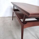 Teak liftable coffee table, Denmark - 1960