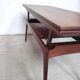 Table basse relevable en teck,  Danemark - 1960