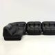 Black leather Nuvolone modular lounge sofa Rino Maturi for Mimo Padova