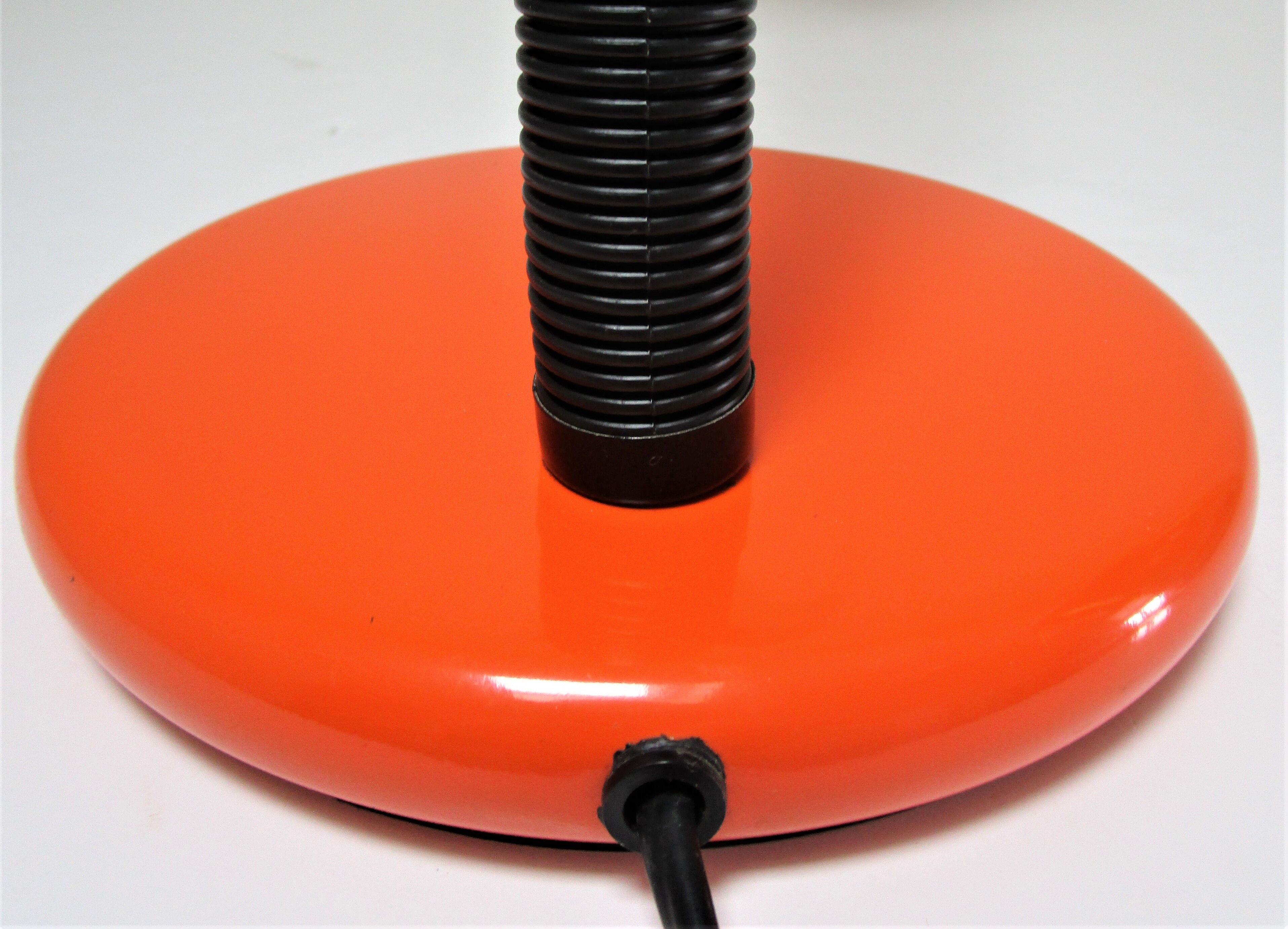 Office lamp targetti sankey metal orange vintage 70s