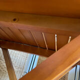 Removable wooden tray with folding legs