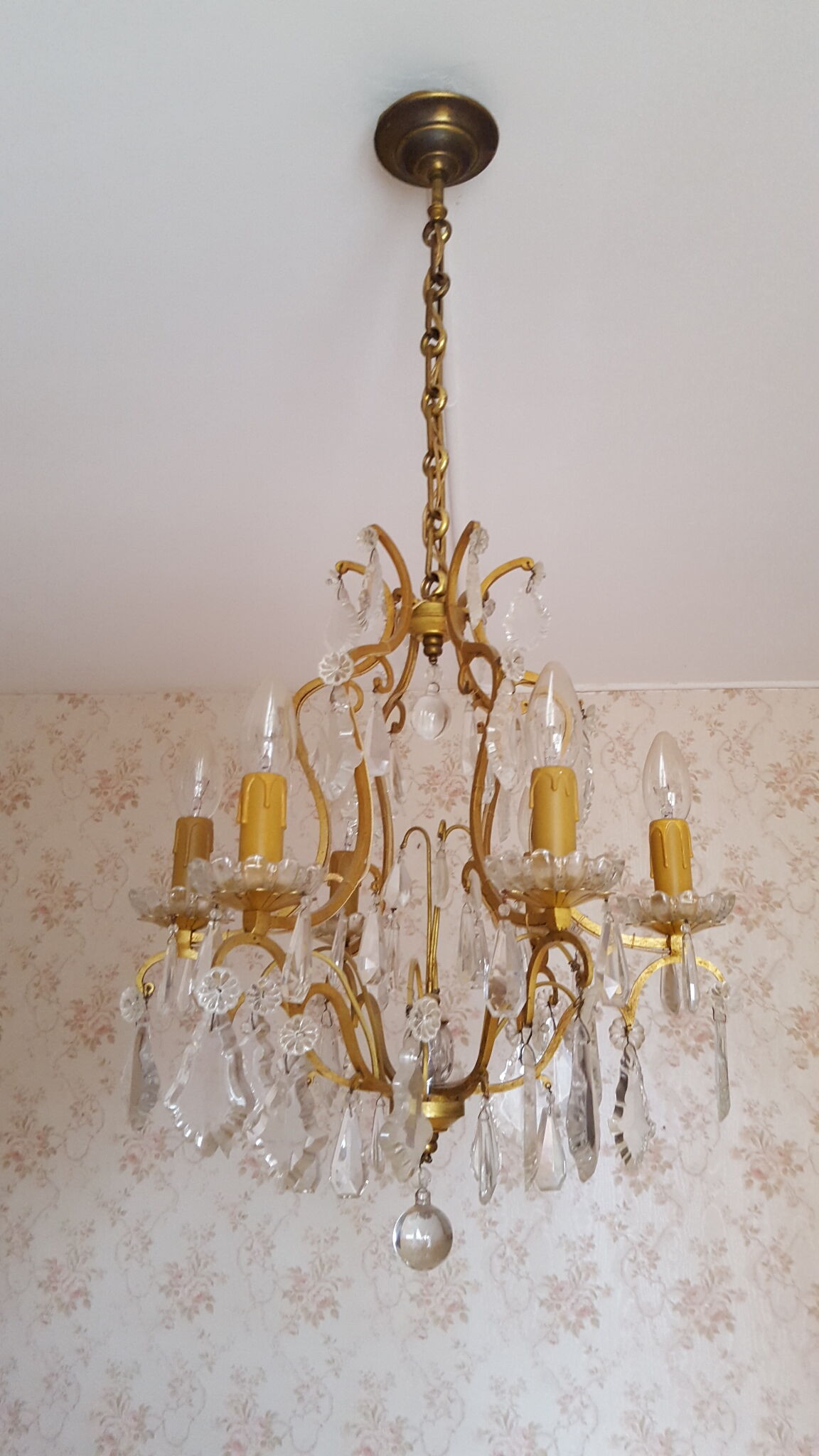 Bronze grapefruit chandelier