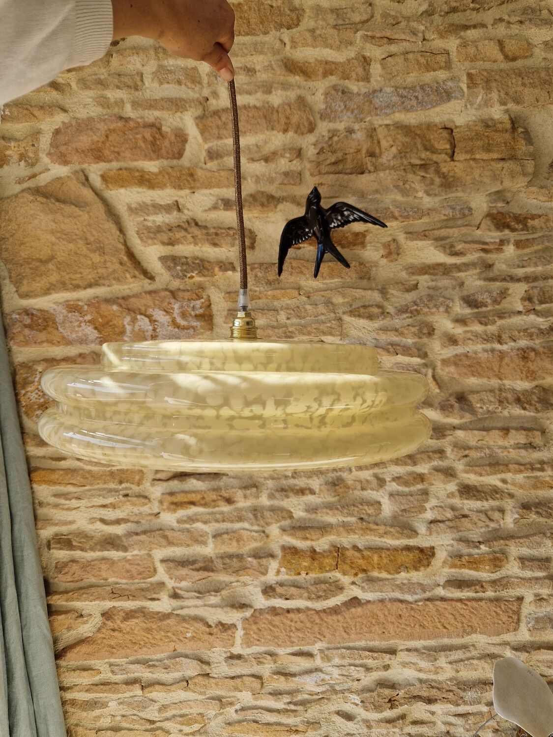 Suspension XXL verre de Clichy