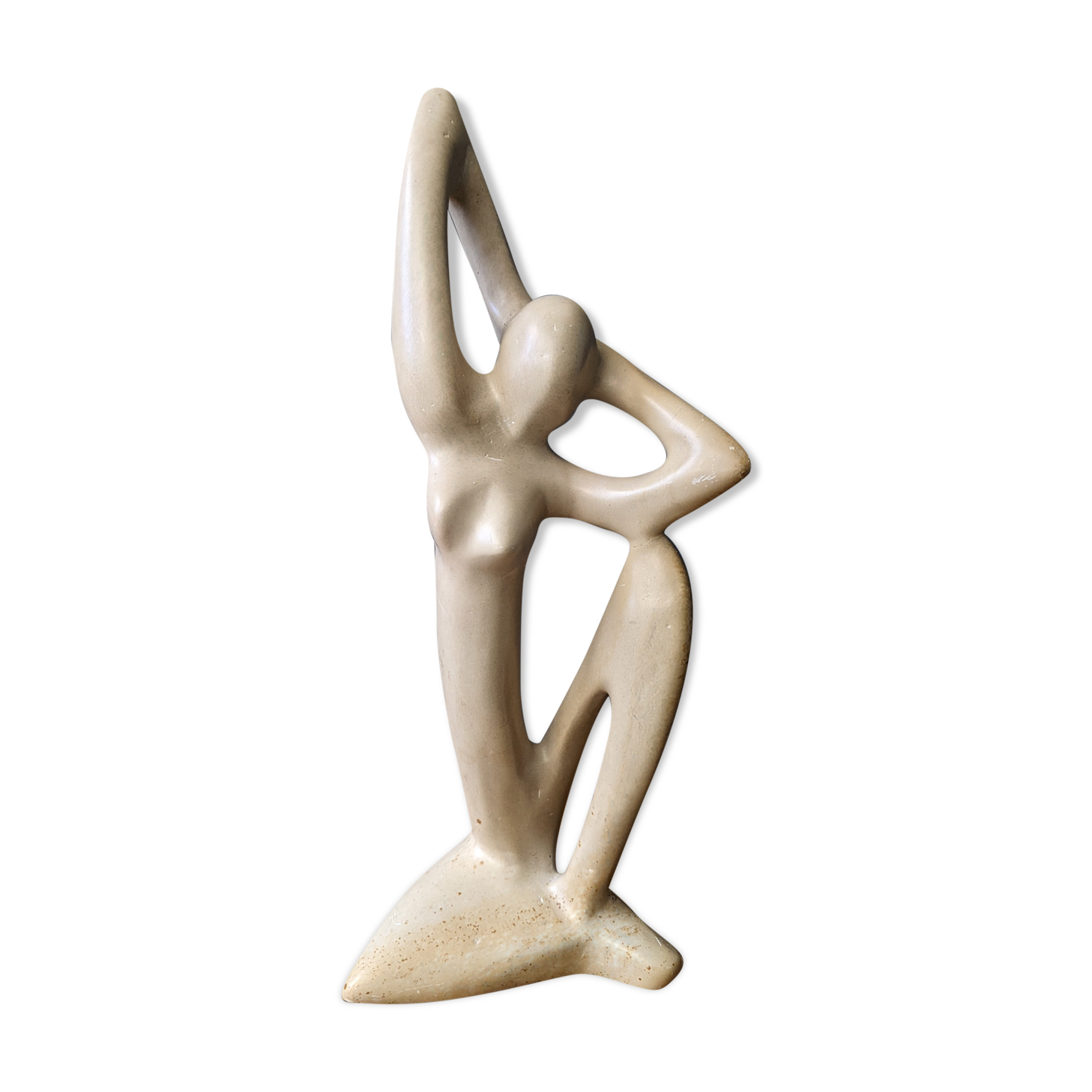 Statue de femme en grès