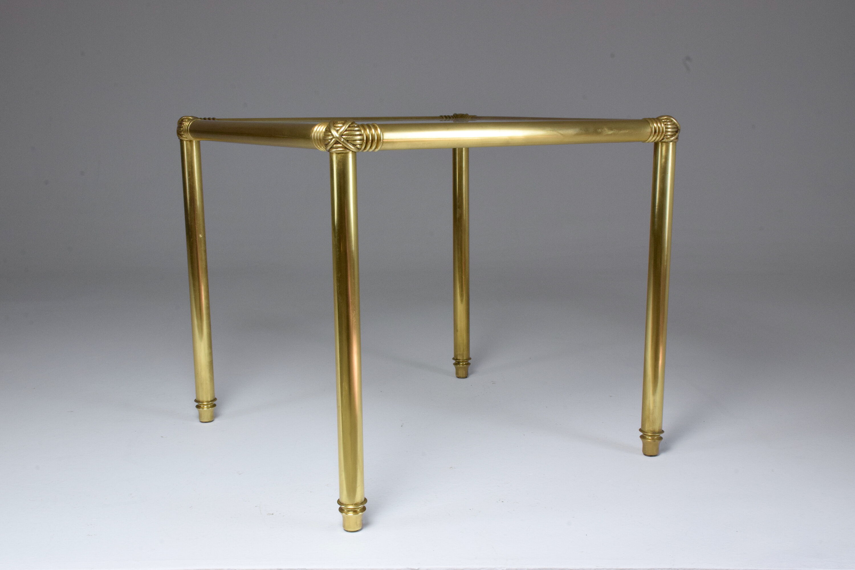 French Table of Appoint Vintage in Brass, 70s
