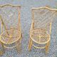 7 vintage rattan chairs