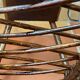 Rattan magazine rack, shelf with ceramic tiles R. Capron