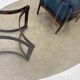 Ancienne table basse en palissandre et plateau de verre design Ingmar Relling pour Westnofa vintag annees 70