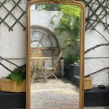 Large mirror gilded with gold leaf (173x85)