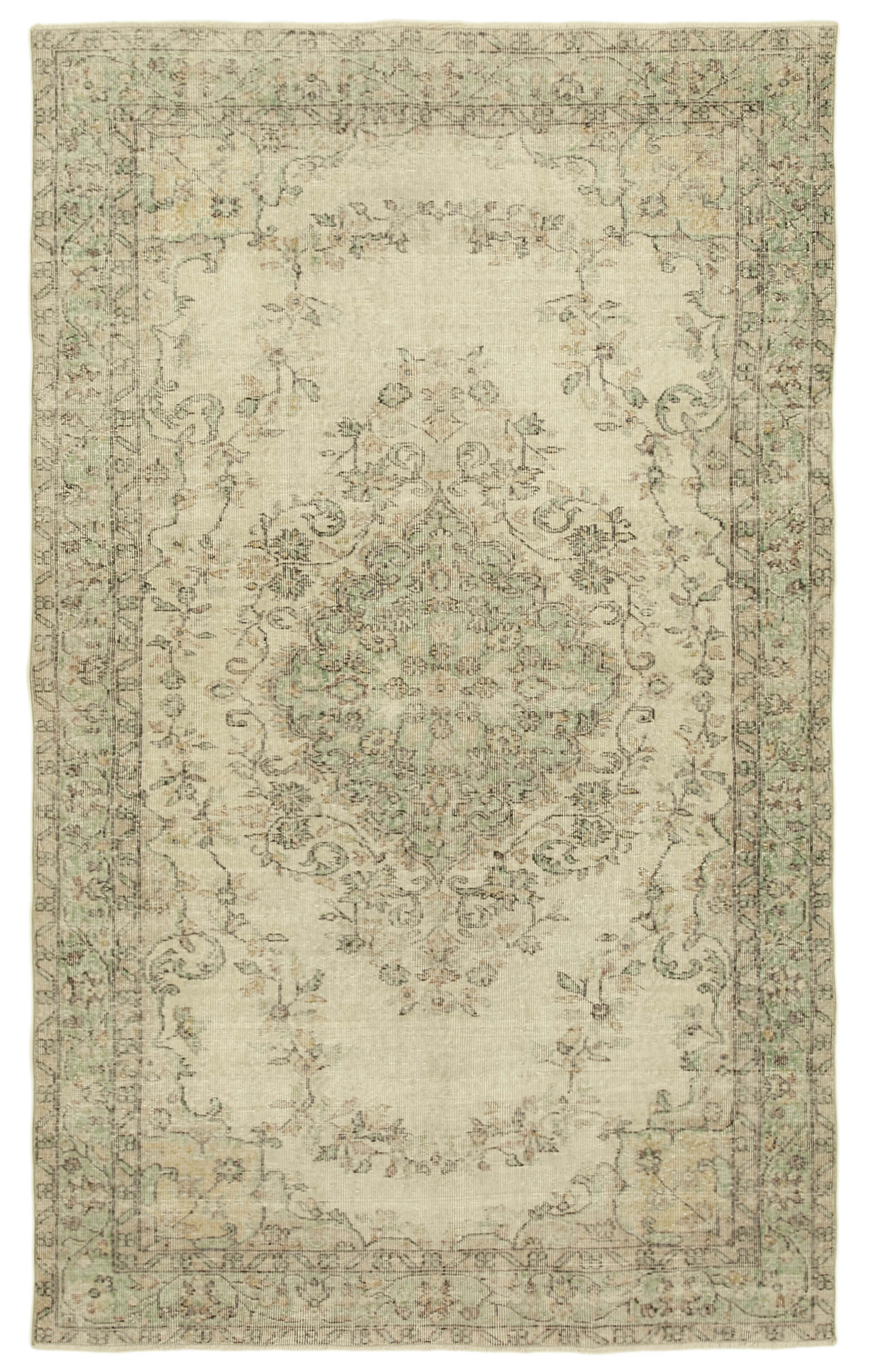 Hand-knotted rustic turkish beige carpet 170 cm x 280 cm