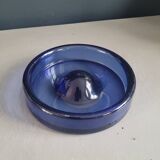 Vintage blue glass ashtray or pocket emptier