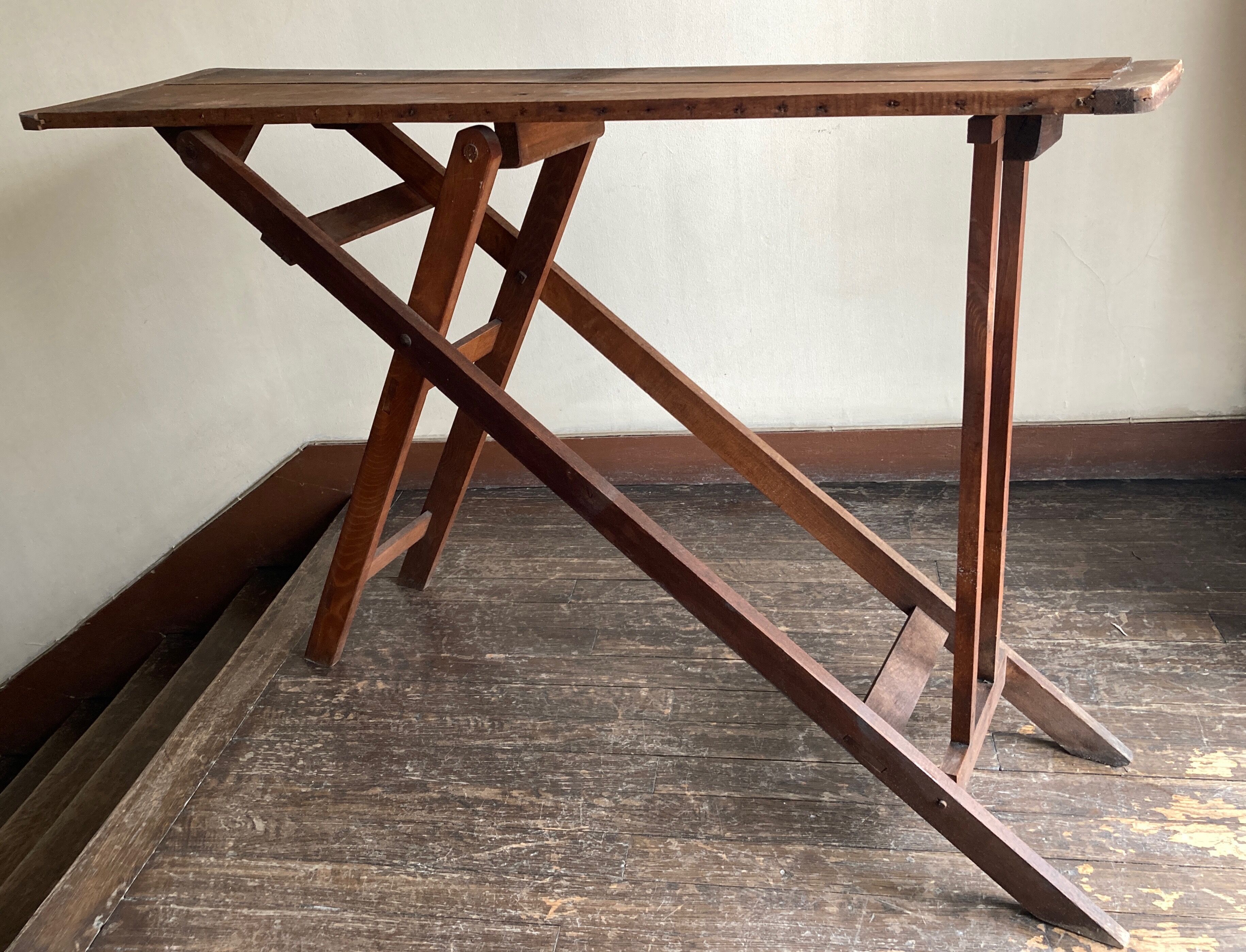 1900 folding ironing console table