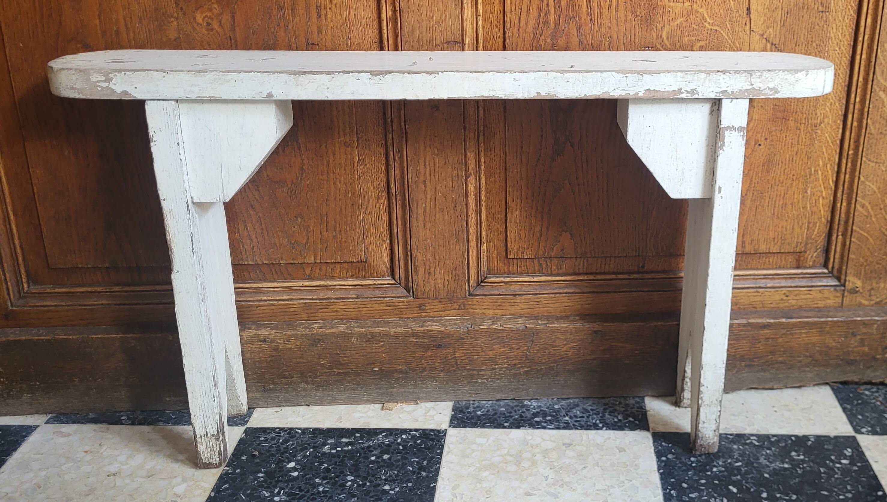 Weathered wooden bench