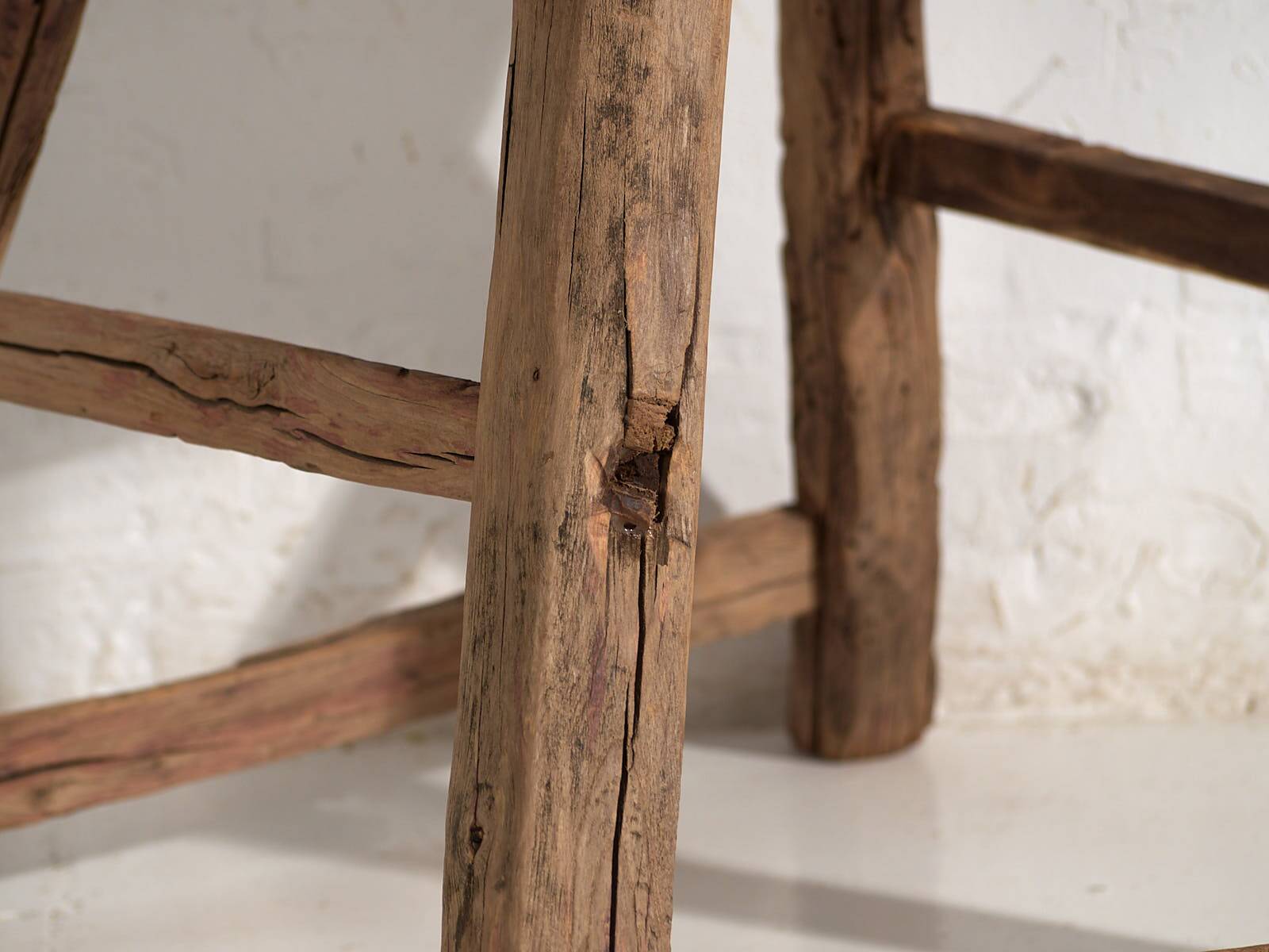 Antique wabi-sabi bedside table (c. 1900)