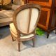 Low chair or medallion-backed heater