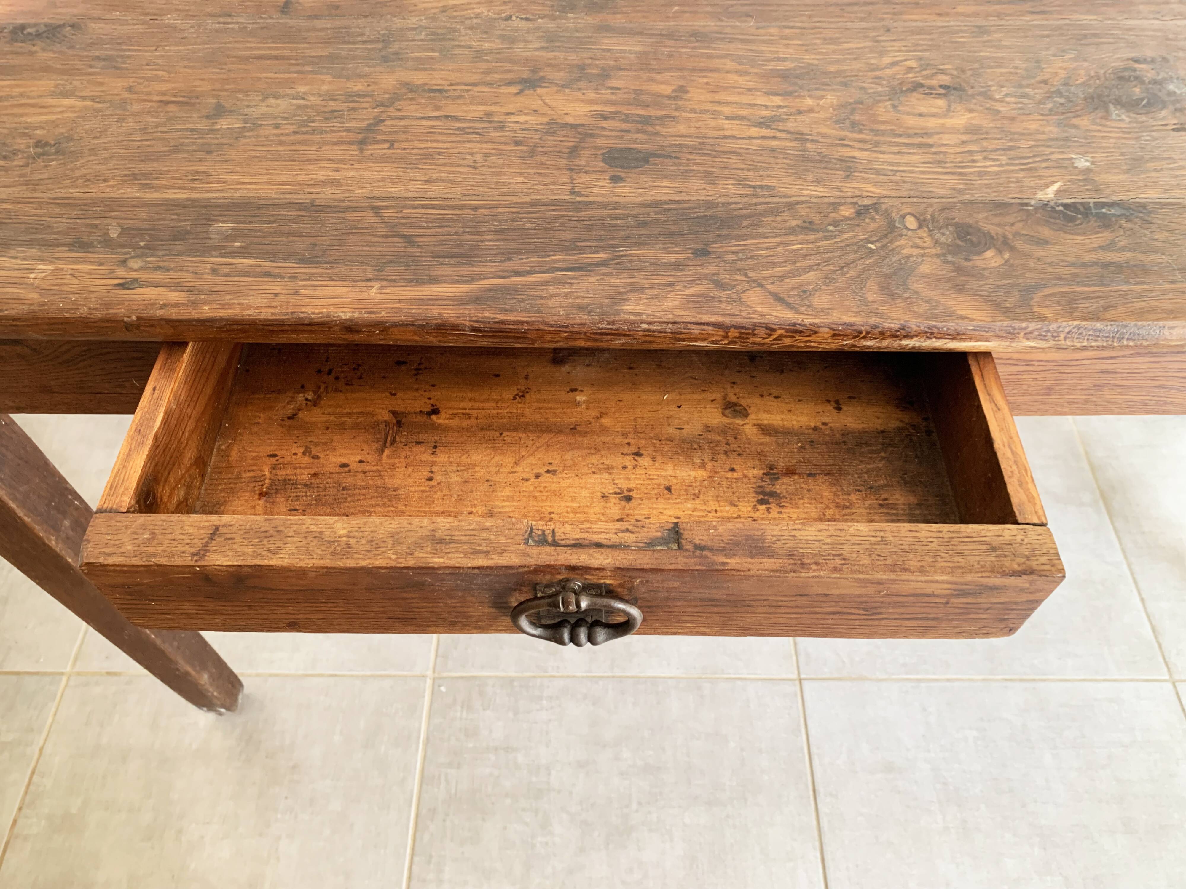 Vintage oak farmhouse/desk table from the 50s
