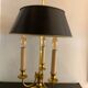 Hot water bottle lamp, 3 lights in bronze Lucien Gau, XXth