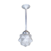 Suspension un bras globe polyédrique art déco 1930