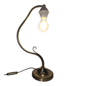 New Vintage Brass Desk Lamp Swan Neck 41cm