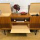 Buffet radiogramme en teck figuré vintage rétro des années 50 – Loewe Rad