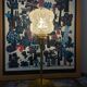Table lamp globe in chiseled glass