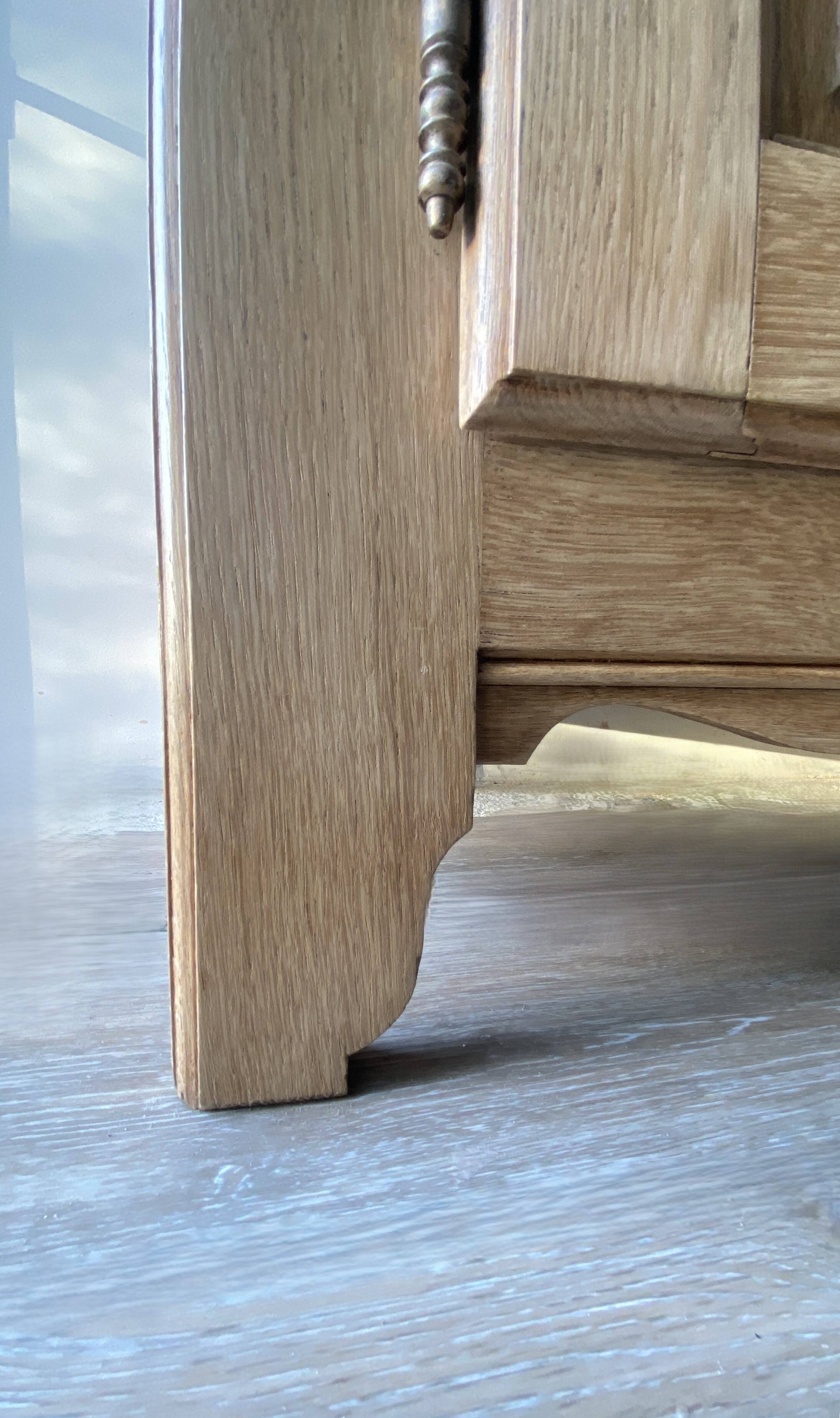 Rustic solid oak sideboard - raw golden honey wood