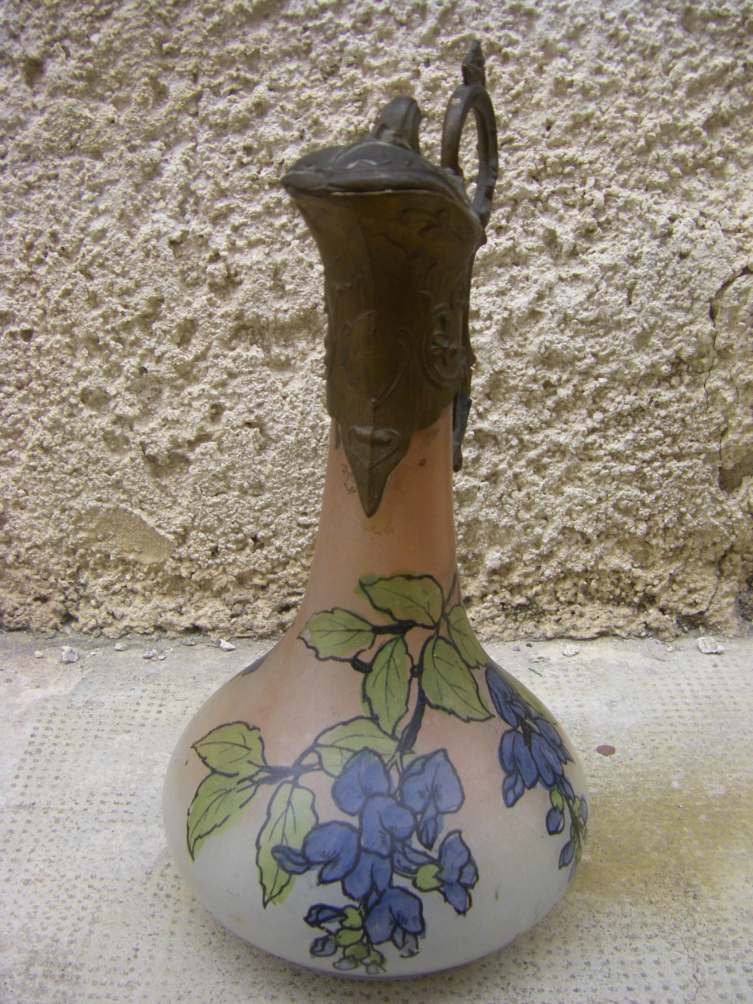 Antique decanter, hand painted