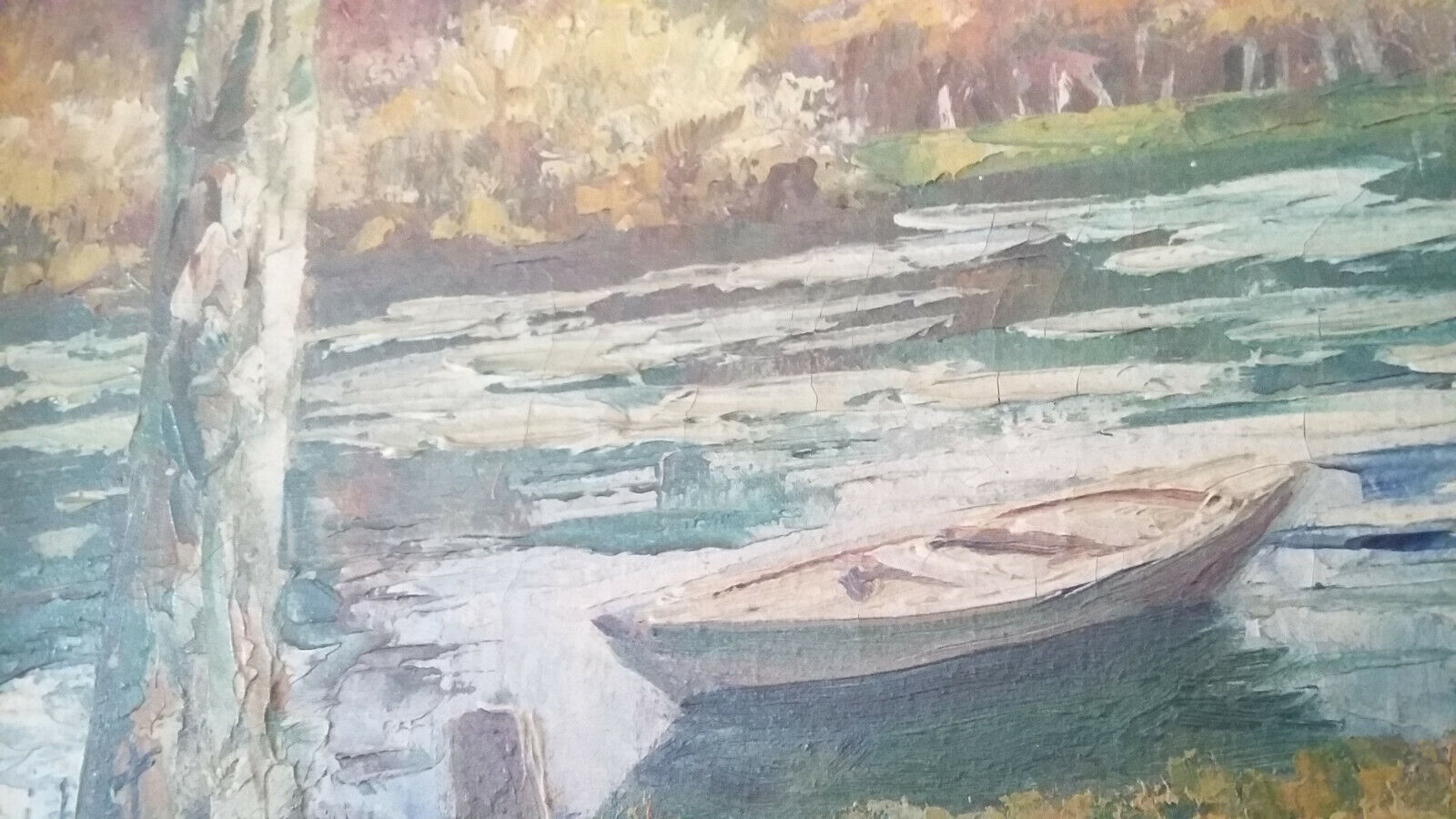 Oil on canvas signed André Couchet Autumn landscape