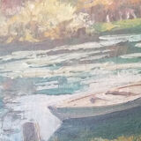 Oil on canvas signed André Couchet Autumn Landscape