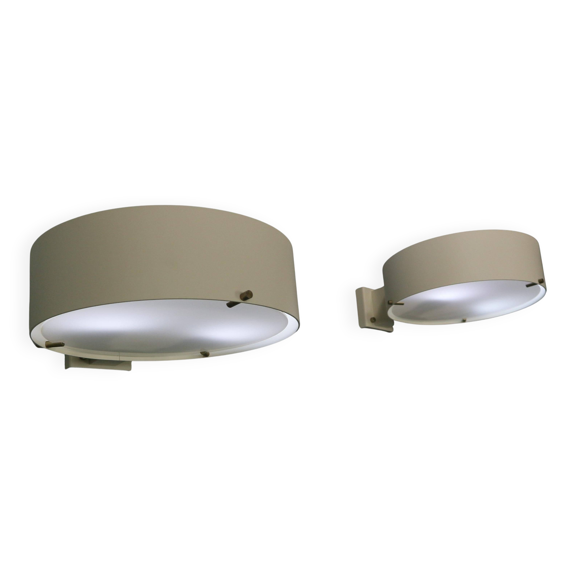 Set of two wall lamps, model 288w by Bruno Gatta for Stilnovo 1959