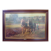 Tableau en reproduction d'un laboureur