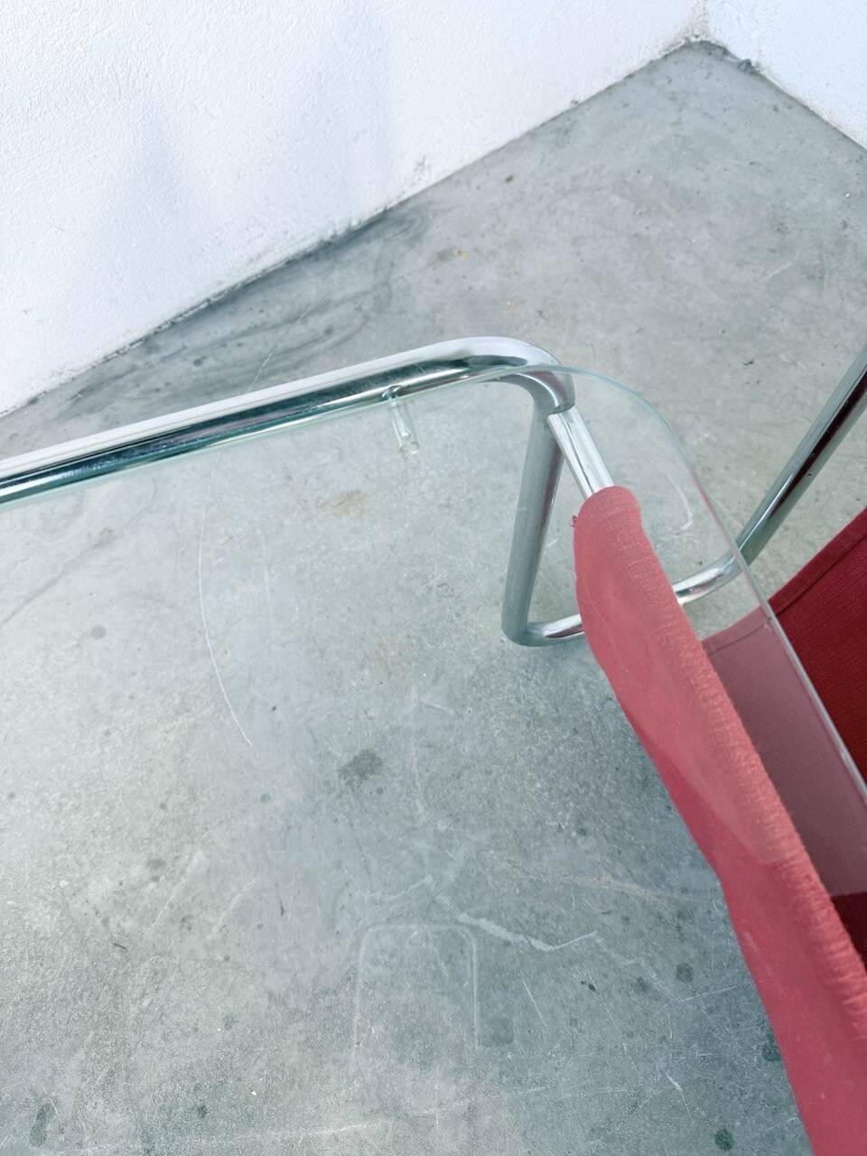Table basse moderniste Bauhaus en acier tubulaire