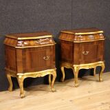 Pair of Venetian bedside tables from the 20th century