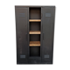 Black metal cabinet 2 doors and shelves