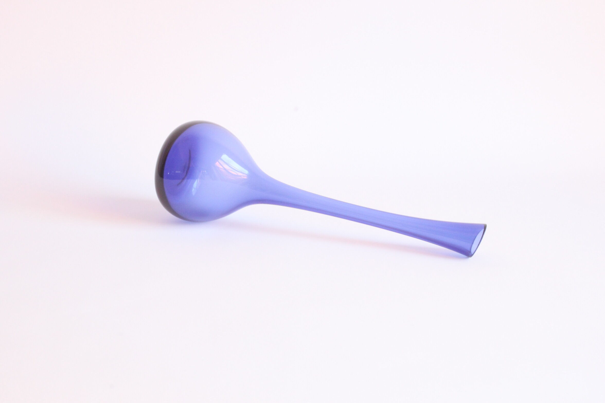 Scandinavian blue glass bud vase, 1960s