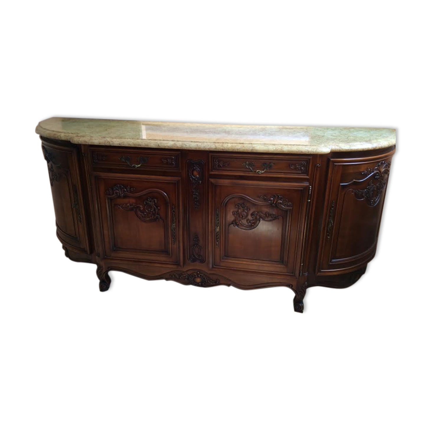 Ancient row with marble