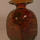 Amber-coloured vase signed Mdina