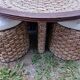 Vintage coffee table + 4 poufs