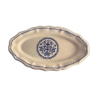 Plat ovale ancien en faïence de Gien
